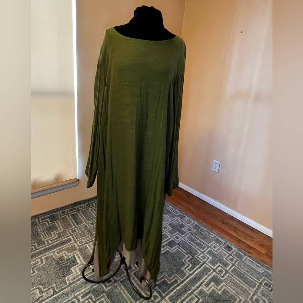 Zanzea Olive Green Long Sleeve Maxi Dress